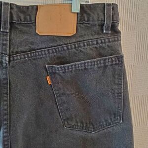 Vintage Levis Jeans Mens 40x32 Black Regular Straight Orange Tab 90s Made In USA